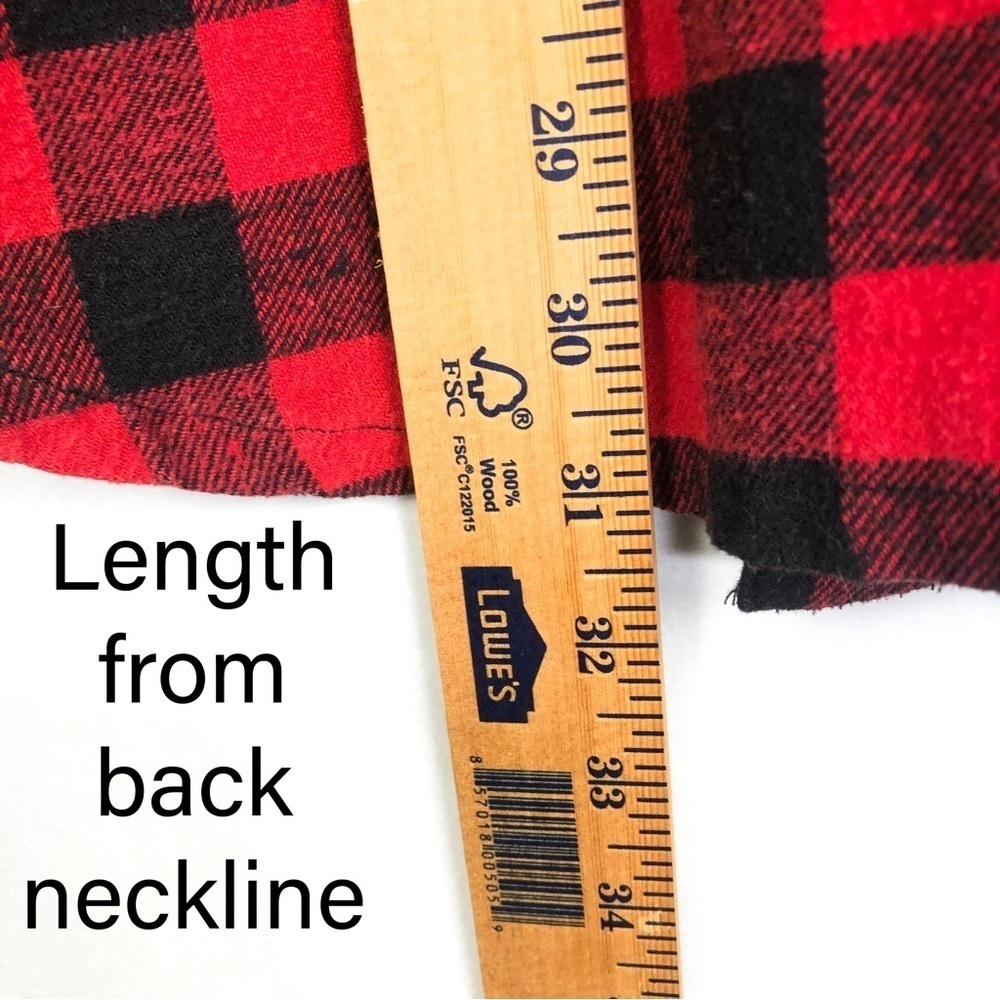 American Stitch Red and Black Flannel Shirt size M - Picture 7 of 13